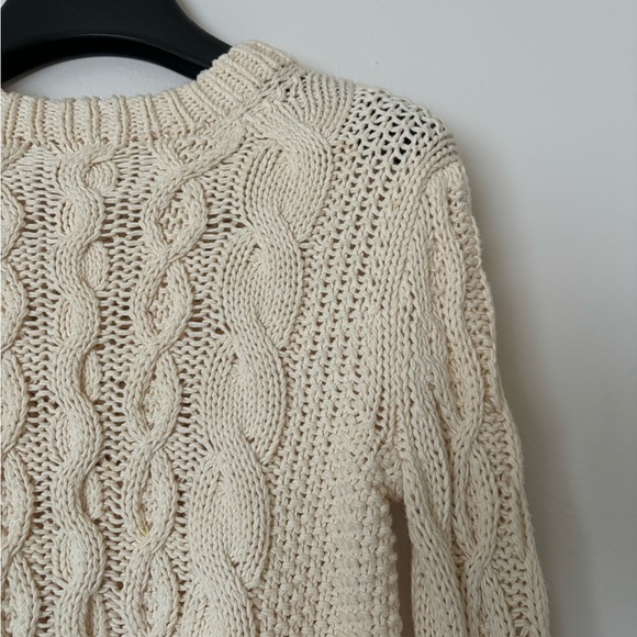 Crewcuts J. Crew Boys Cream Cable Knit Sweater - Picture 5 of 7